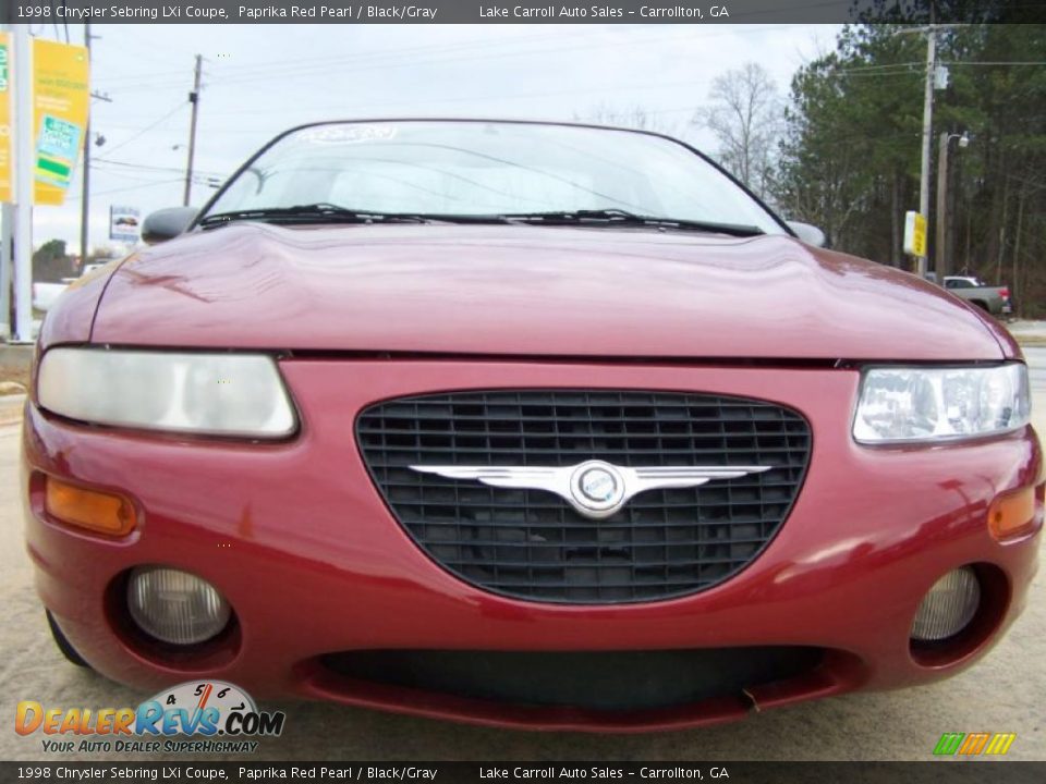 1998 Chrysler Sebring LXi Coupe Paprika Red Pearl / Black/Gray Photo #15
