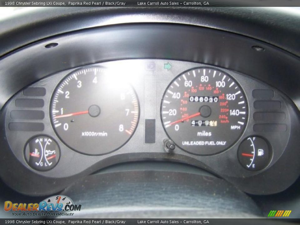 1998 Chrysler Sebring LXi Coupe Paprika Red Pearl / Black/Gray Photo #17