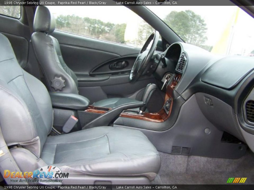 1998 Chrysler Sebring LXi Coupe Paprika Red Pearl / Black/Gray Photo #22