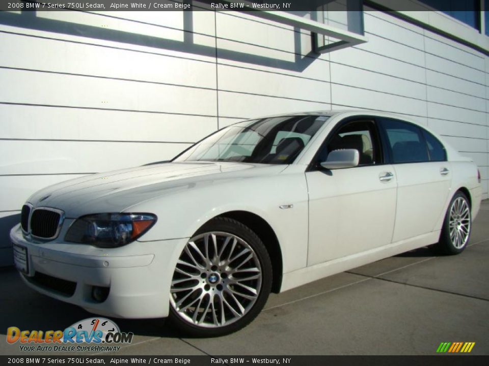 2008 BMW 7 Series 750Li Sedan Alpine White / Cream Beige Photo #1