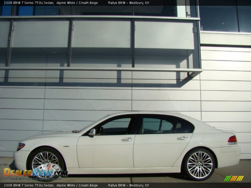 2008 BMW 7 Series 750Li Sedan Alpine White / Cream Beige Photo #3