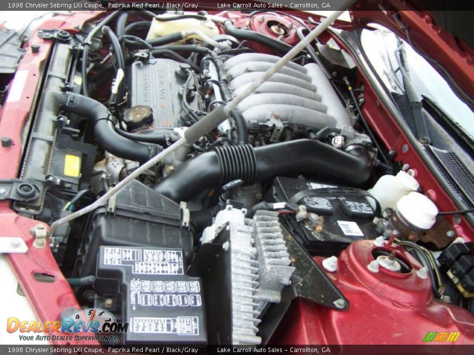 1998 Chrysler Sebring LXi Coupe Paprika Red Pearl / Black/Gray Photo #31