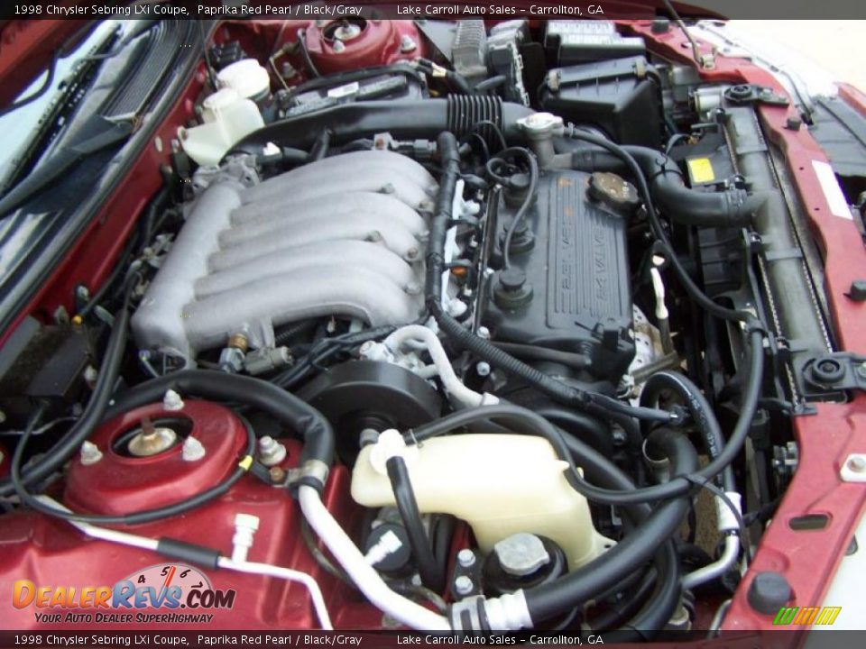 1998 Chrysler Sebring LXi Coupe Paprika Red Pearl / Black/Gray Photo #32