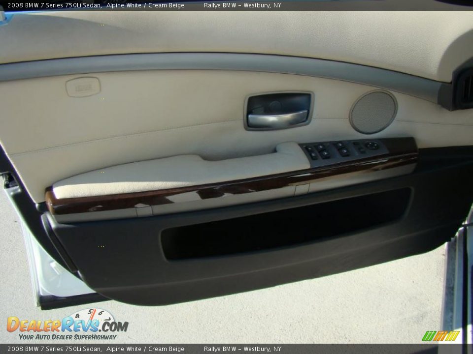 2008 BMW 7 Series 750Li Sedan Alpine White / Cream Beige Photo #6
