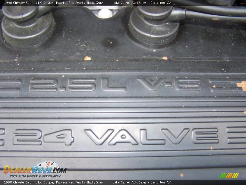 1998 Chrysler Sebring LXi Coupe Paprika Red Pearl / Black/Gray Photo #34