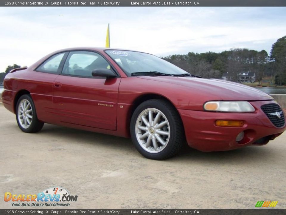 1998 Chrysler Sebring LXi Coupe Paprika Red Pearl / Black/Gray Photo #35