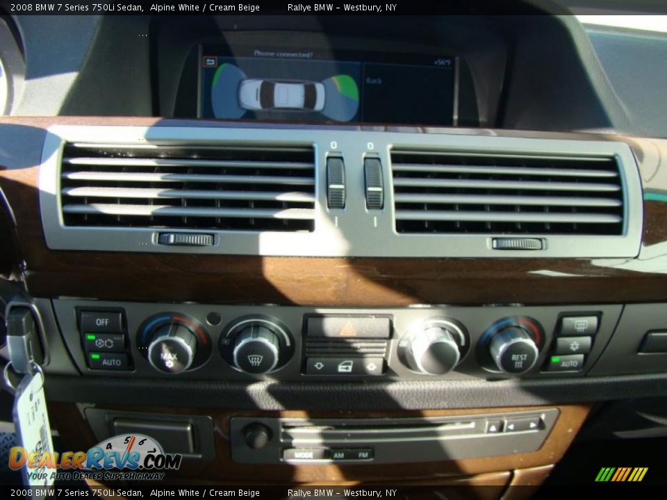 2008 BMW 7 Series 750Li Sedan Alpine White / Cream Beige Photo #12