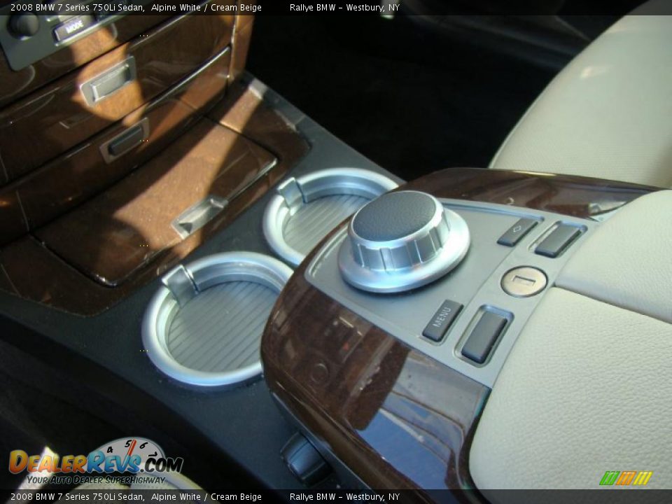 2008 BMW 7 Series 750Li Sedan Alpine White / Cream Beige Photo #13