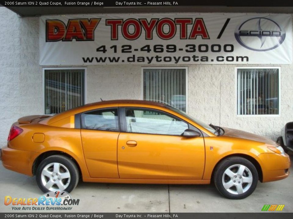 2006 Saturn ION 2 Quad Coupe Fusion Orange / Beige Photo #1