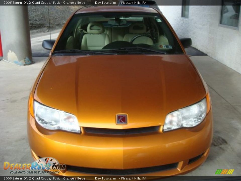 2006 Saturn ION 2 Quad Coupe Fusion Orange / Beige Photo #6