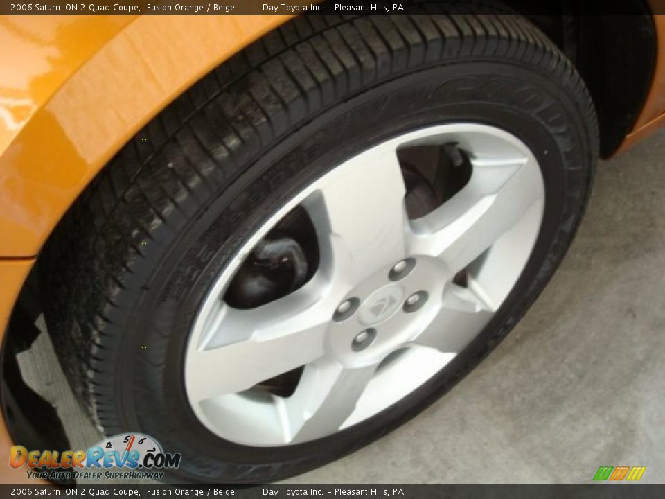 2006 Saturn ION 2 Quad Coupe Fusion Orange / Beige Photo #7