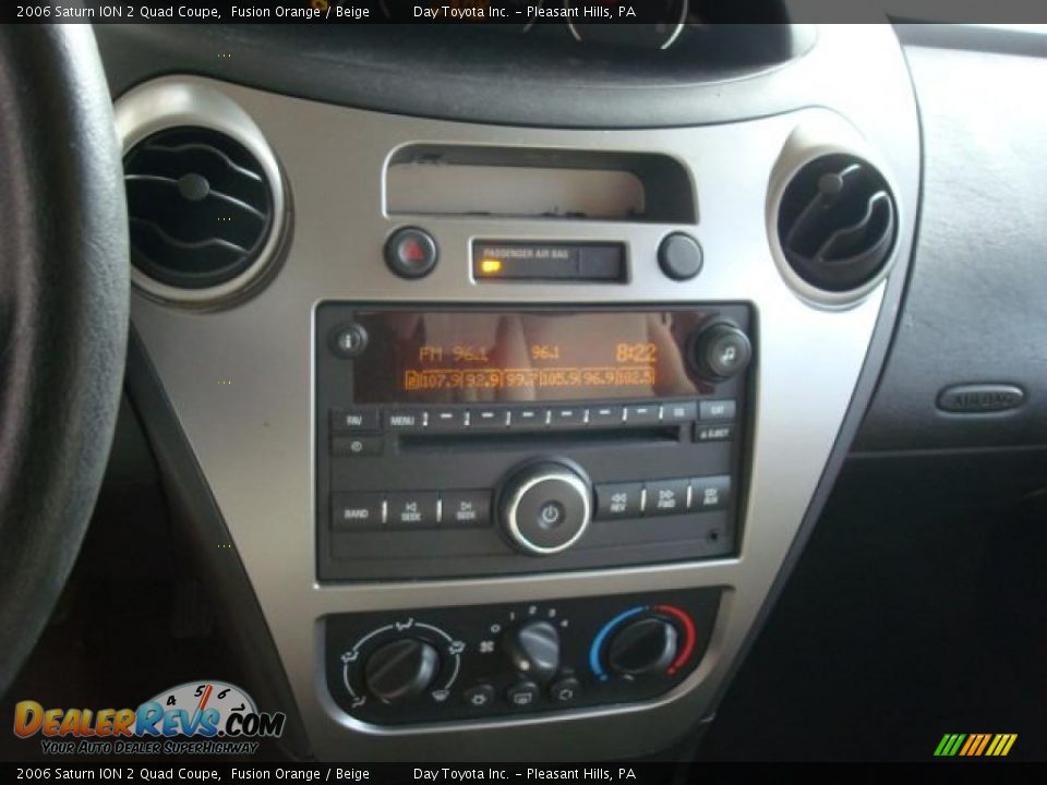 2006 Saturn ION 2 Quad Coupe Fusion Orange / Beige Photo #13