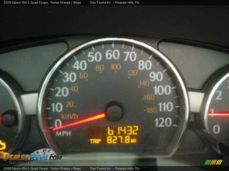 2006 Saturn ION 2 Quad Coupe Fusion Orange / Beige Photo #15