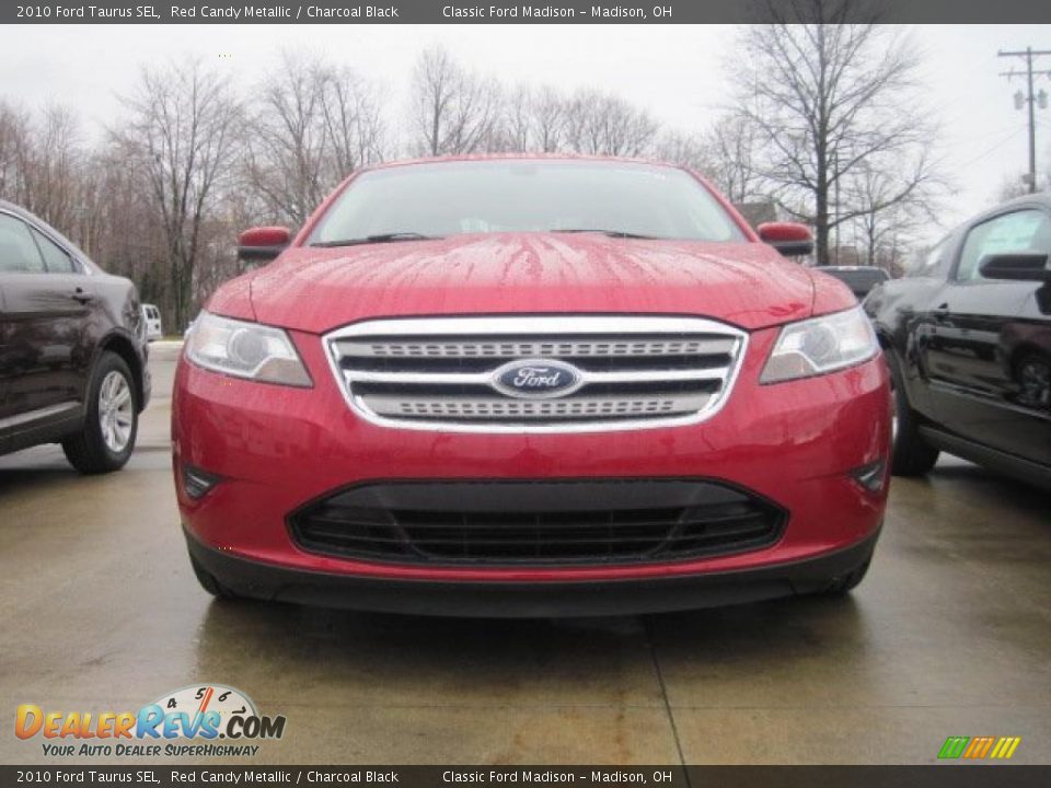 2010 Ford Taurus SEL Red Candy Metallic / Charcoal Black Photo #2