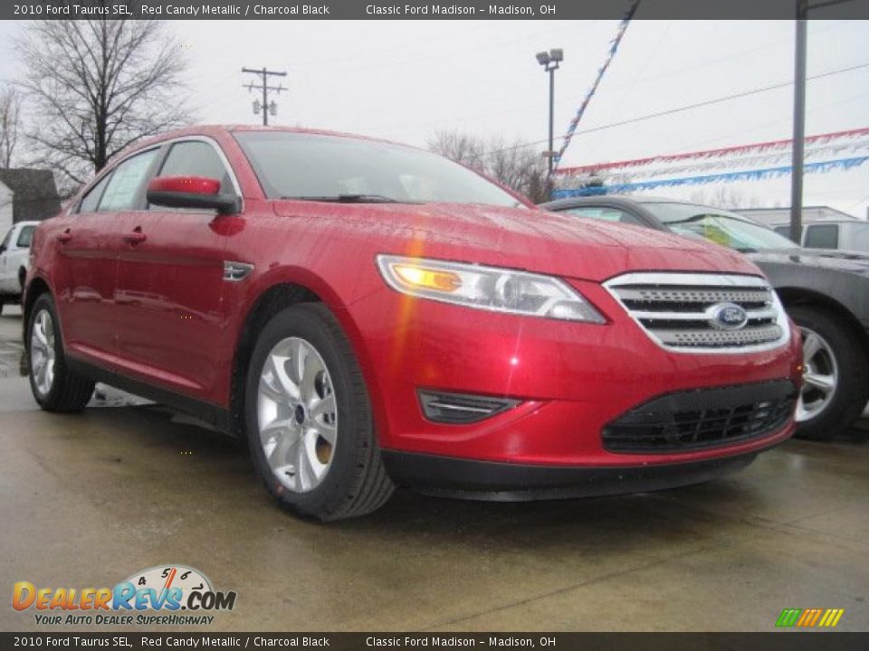 2010 Ford Taurus SEL Red Candy Metallic / Charcoal Black Photo #3