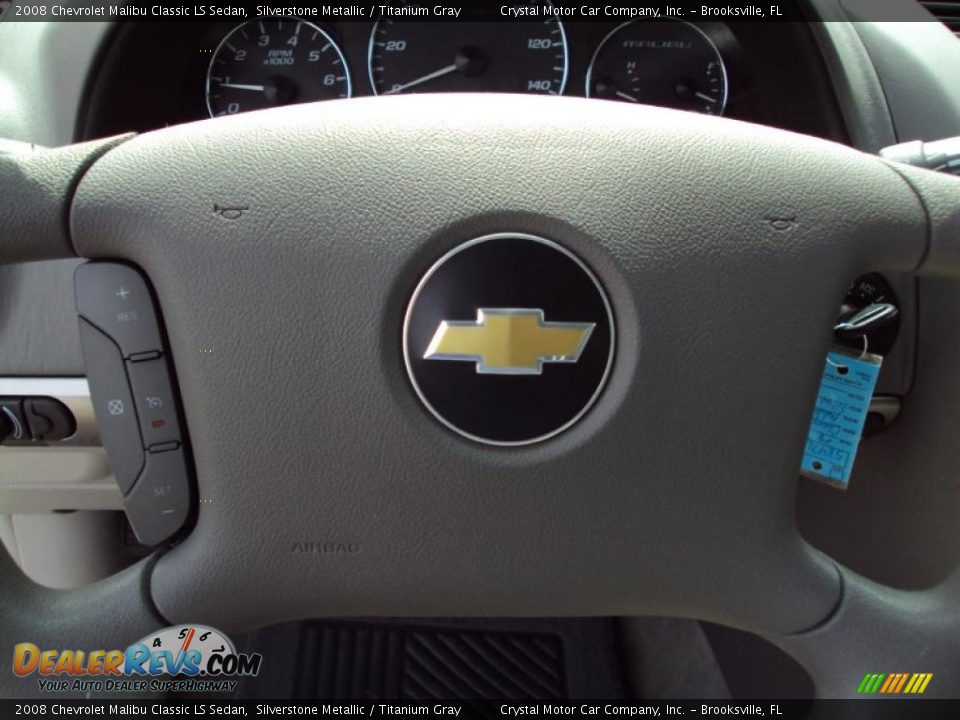 2008 Chevrolet Malibu Classic LS Sedan Silverstone Metallic / Titanium Gray Photo #21