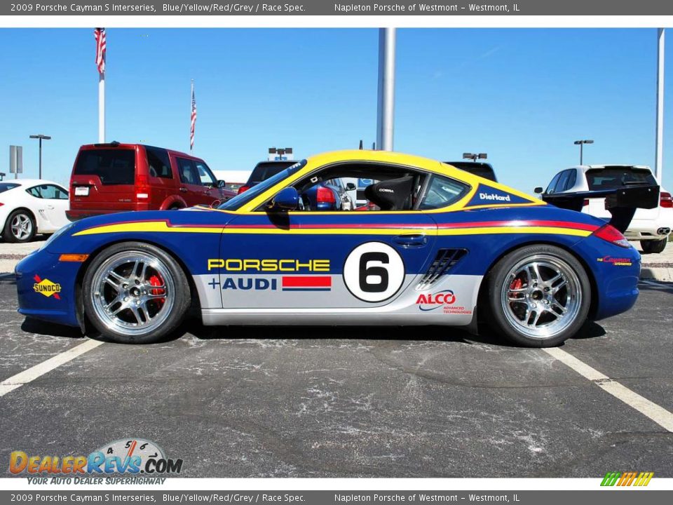 2009 Porsche Cayman S Interseries Blue/Yellow/Red/Grey / Race Spec. Photo #3