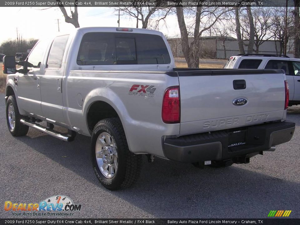 2009 Ford F250 Super Duty FX4 Crew Cab 4x4 Brilliant Silver Metallic / FX4 Black Photo #3