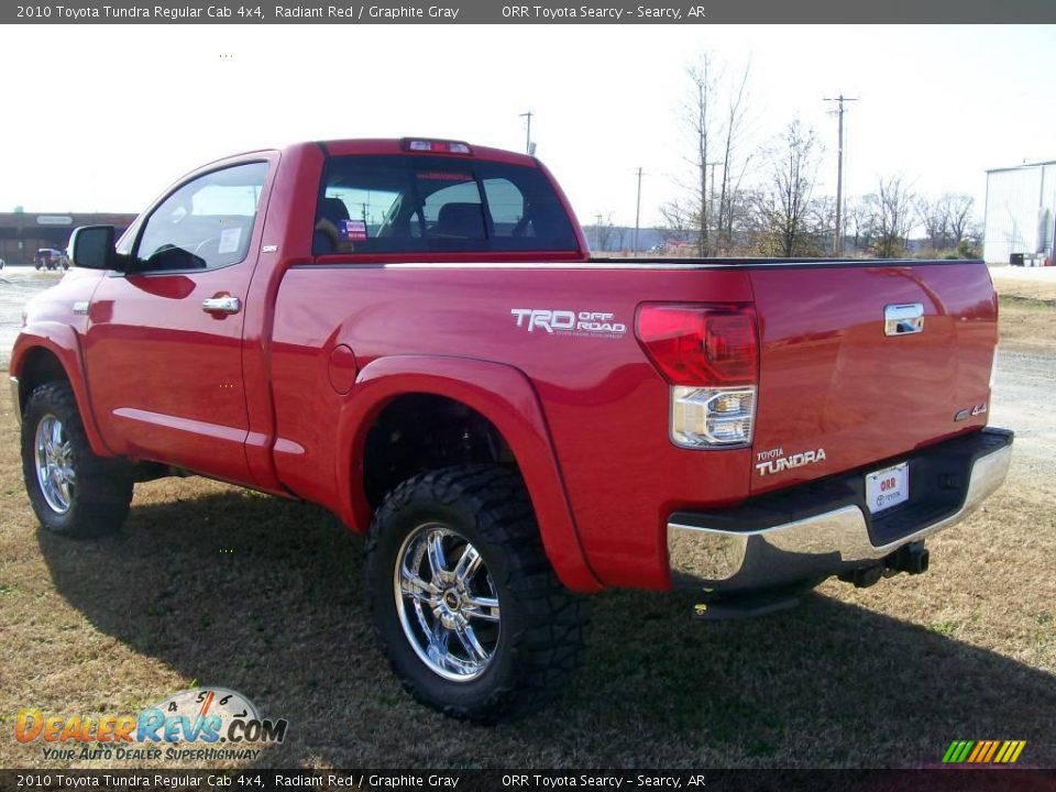 2010 Toyota Tundra Regular Cab 4x4 Radiant Red / Graphite Gray Photo #3