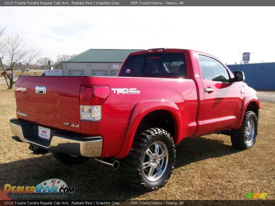 2010 Toyota Tundra Regular Cab 4x4 Radiant Red / Graphite Gray Photo #4