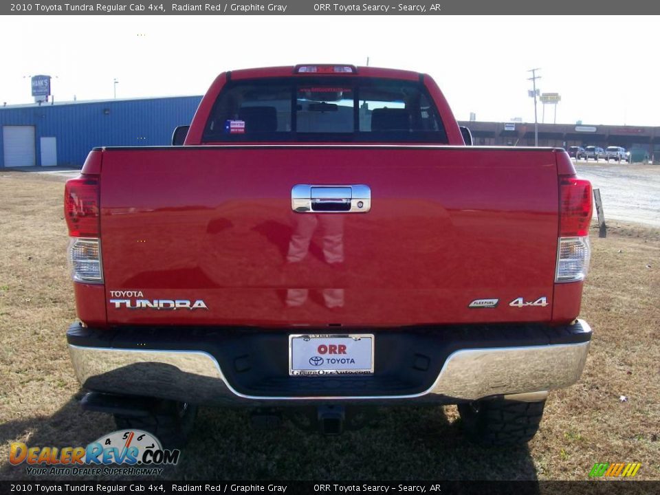 2010 Toyota Tundra Regular Cab 4x4 Radiant Red / Graphite Gray Photo #6