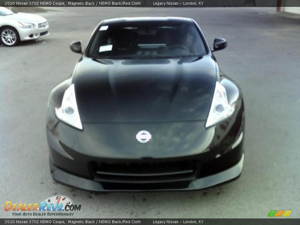 2010 Nissan 370Z NISMO Coupe Magnetic Black / NISMO Black/Red Cloth Photo #2