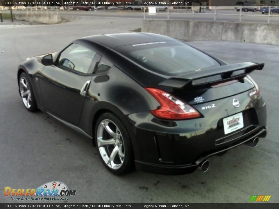 2010 Nissan 370Z NISMO Coupe Magnetic Black / NISMO Black/Red Cloth Photo #7