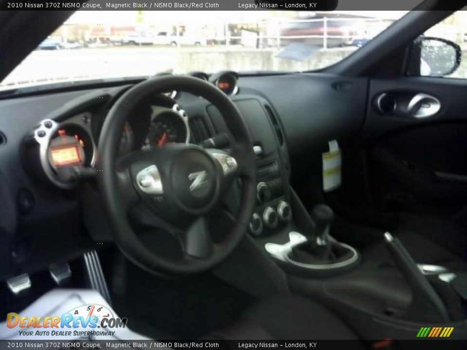 2010 Nissan 370Z NISMO Coupe Magnetic Black / NISMO Black/Red Cloth Photo #10