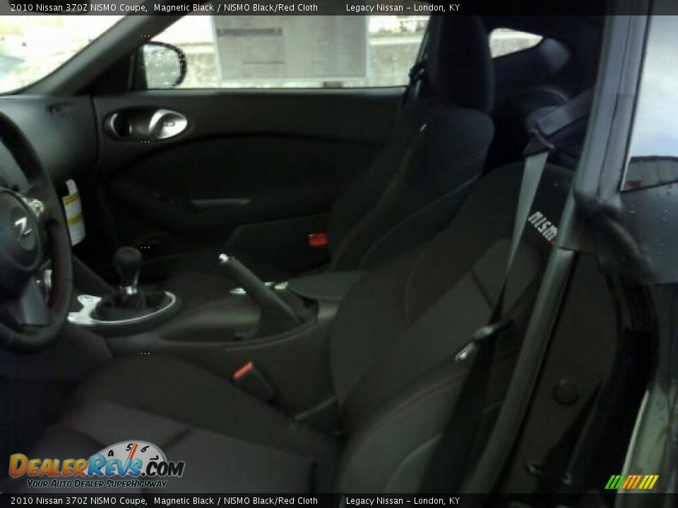 2010 Nissan 370Z NISMO Coupe Magnetic Black / NISMO Black/Red Cloth Photo #11