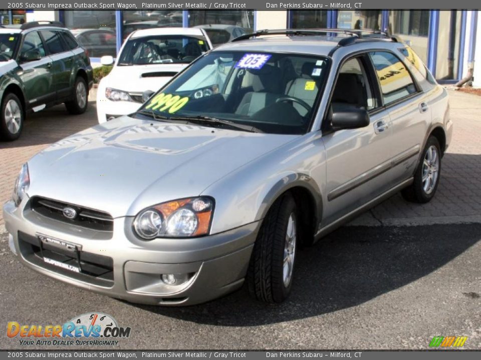 2005 Subaru Impreza Outback Sport Wagon Platinum Silver Metallic / Gray Tricot Photo #1