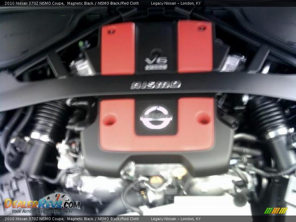 2010 Nissan 370Z NISMO Coupe Magnetic Black / NISMO Black/Red Cloth Photo #12