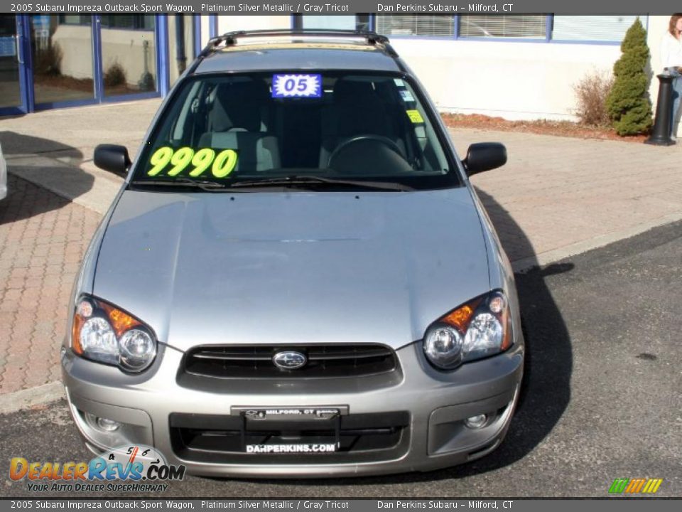 2005 Subaru Impreza Outback Sport Wagon Platinum Silver Metallic / Gray Tricot Photo #2