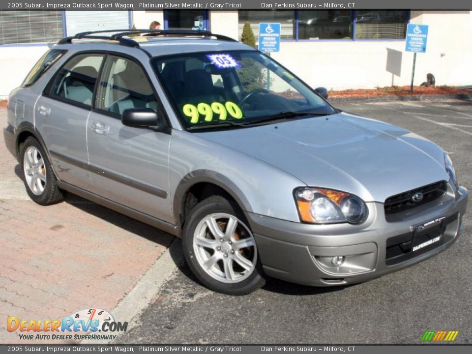 2005 Subaru Impreza Outback Sport Wagon Platinum Silver Metallic / Gray Tricot Photo #3