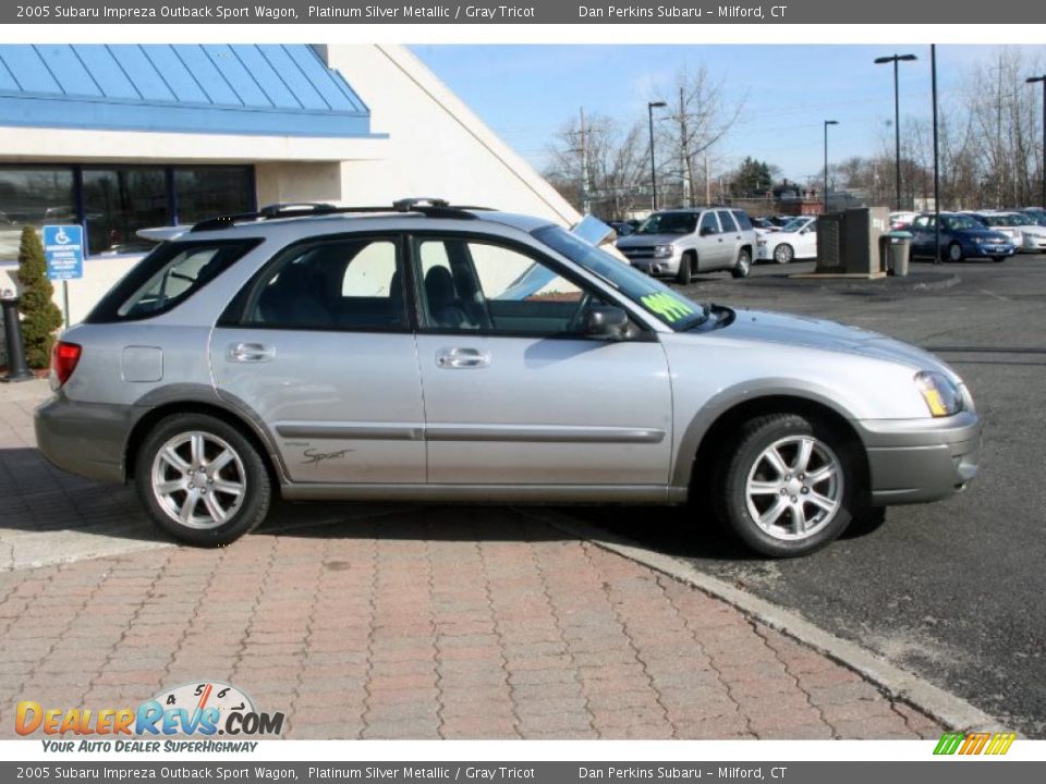 2005 Subaru Impreza Outback Sport Wagon Platinum Silver Metallic / Gray Tricot Photo #4