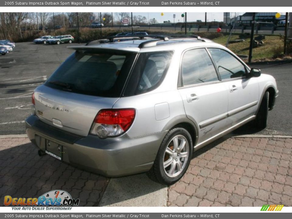 2005 Subaru Impreza Outback Sport Wagon Platinum Silver Metallic / Gray Tricot Photo #5