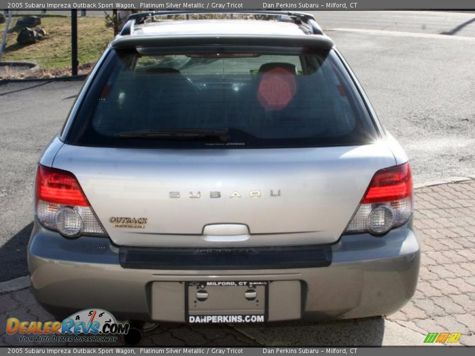 2005 Subaru Impreza Outback Sport Wagon Platinum Silver Metallic / Gray Tricot Photo #6