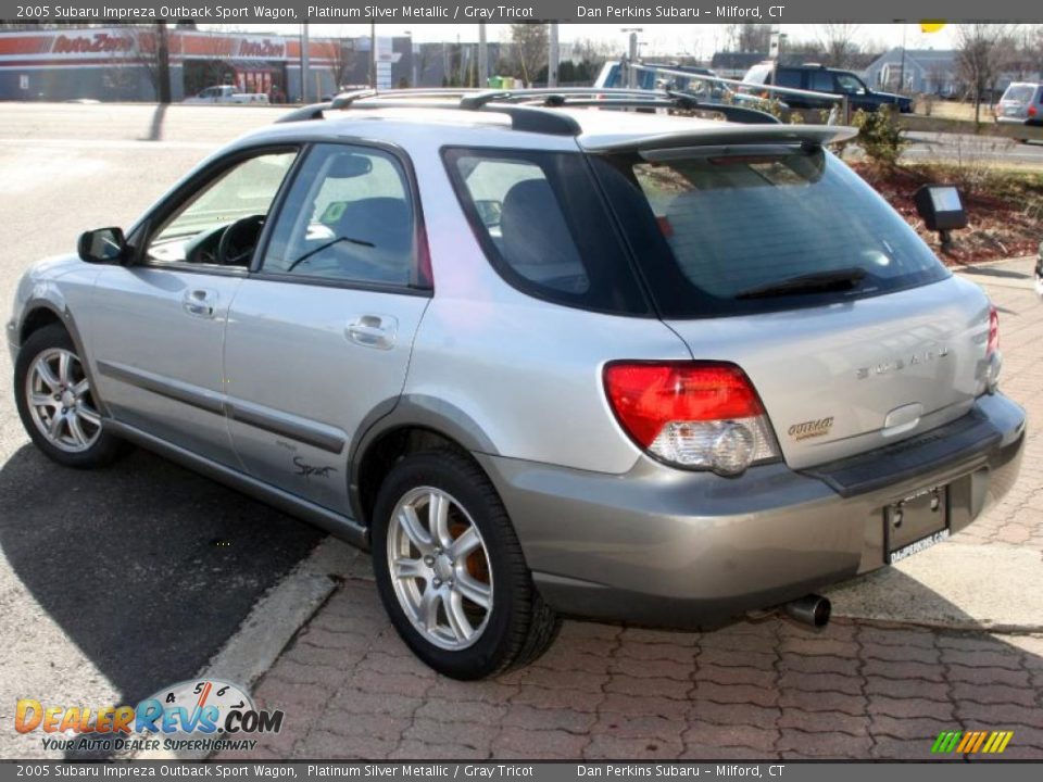 2005 Subaru Impreza Outback Sport Wagon Platinum Silver Metallic / Gray Tricot Photo #8