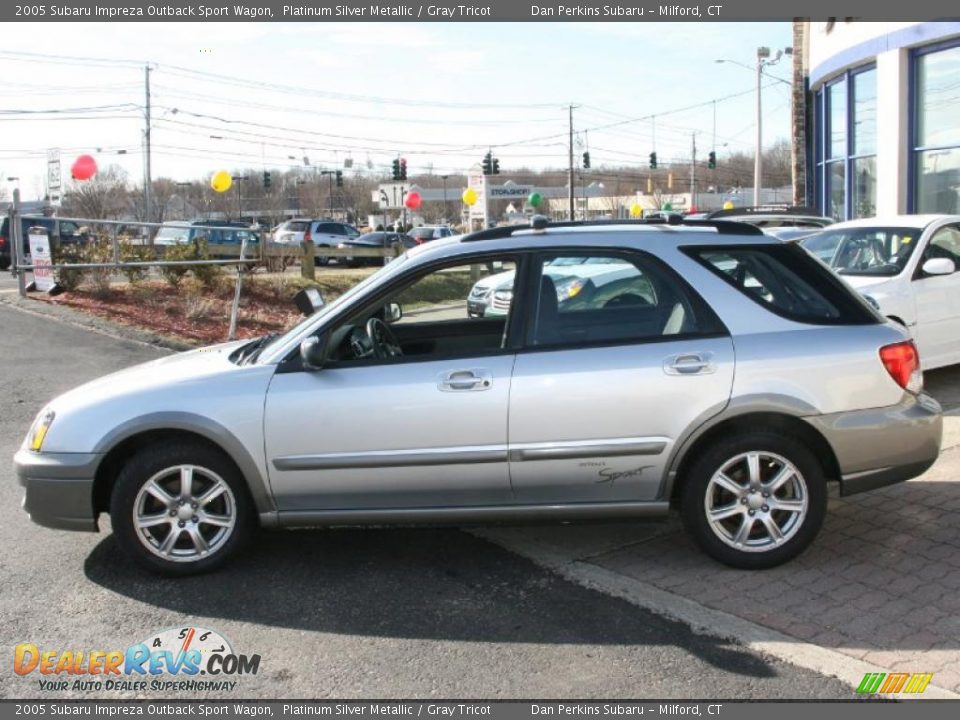 2005 Subaru Impreza Outback Sport Wagon Platinum Silver Metallic / Gray Tricot Photo #9
