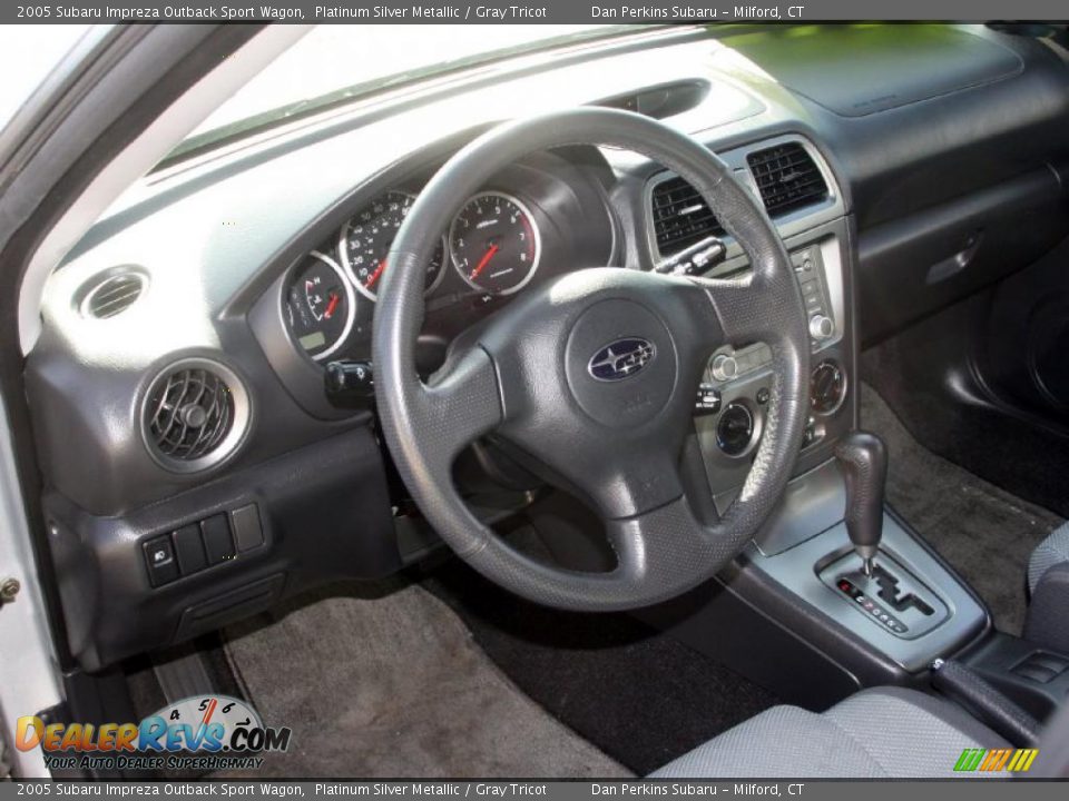 2005 Subaru Impreza Outback Sport Wagon Platinum Silver Metallic / Gray Tricot Photo #11