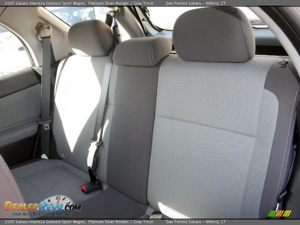 2005 Subaru Impreza Outback Sport Wagon Platinum Silver Metallic / Gray Tricot Photo #12