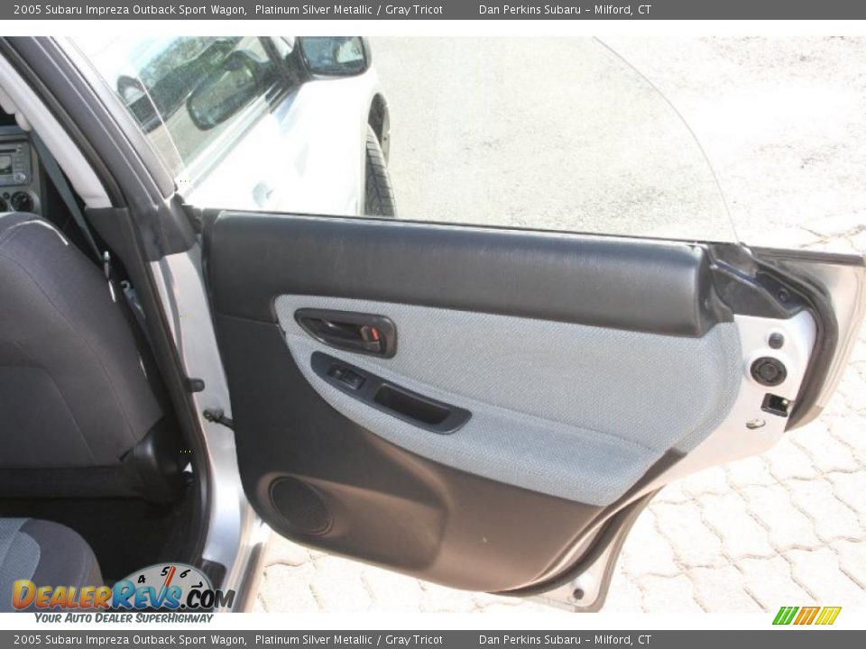 2005 Subaru Impreza Outback Sport Wagon Platinum Silver Metallic / Gray Tricot Photo #15