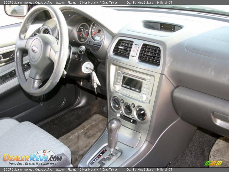 2005 Subaru Impreza Outback Sport Wagon Platinum Silver Metallic / Gray Tricot Photo #17
