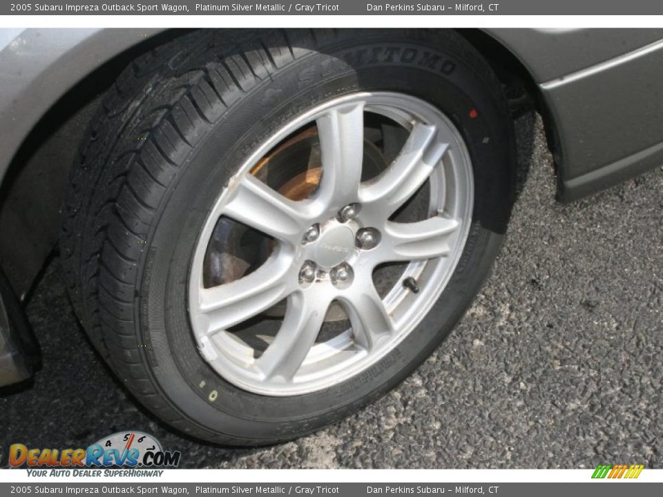2005 Subaru Impreza Outback Sport Wagon Platinum Silver Metallic / Gray Tricot Photo #18