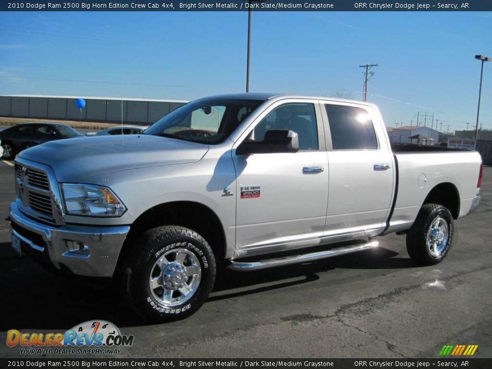 2010 Dodge Ram 2500 Big Horn Edition Crew Cab 4x4 Bright Silver Metallic / Dark Slate/Medium Graystone Photo #2