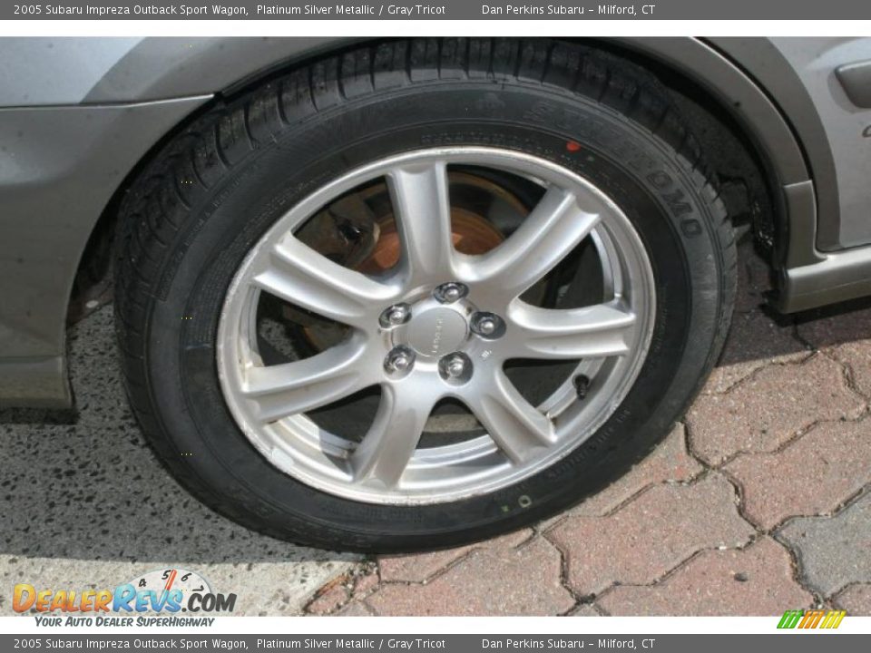 2005 Subaru Impreza Outback Sport Wagon Platinum Silver Metallic / Gray Tricot Photo #19
