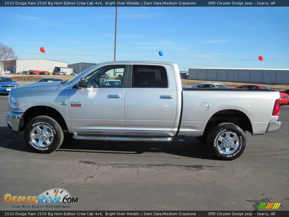 2010 Dodge Ram 2500 Big Horn Edition Crew Cab 4x4 Bright Silver Metallic / Dark Slate/Medium Graystone Photo #3