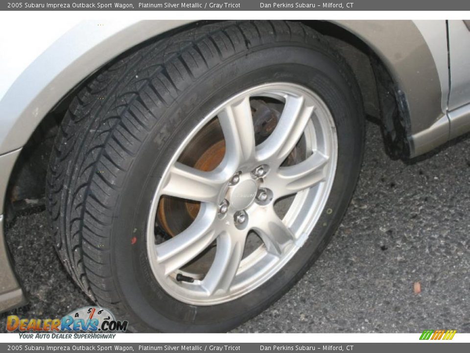 2005 Subaru Impreza Outback Sport Wagon Platinum Silver Metallic / Gray Tricot Photo #21