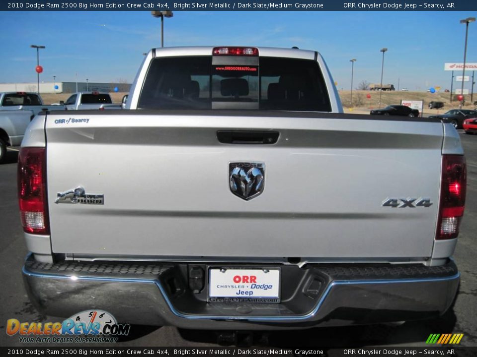 2010 Dodge Ram 2500 Big Horn Edition Crew Cab 4x4 Bright Silver Metallic / Dark Slate/Medium Graystone Photo #6