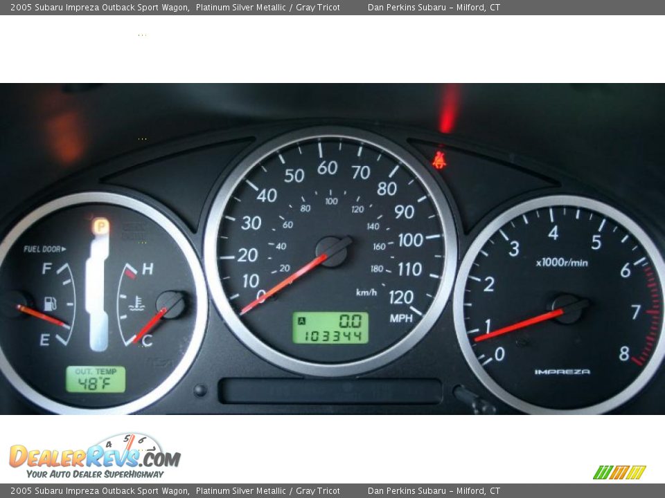 2005 Subaru Impreza Outback Sport Wagon Platinum Silver Metallic / Gray Tricot Photo #24