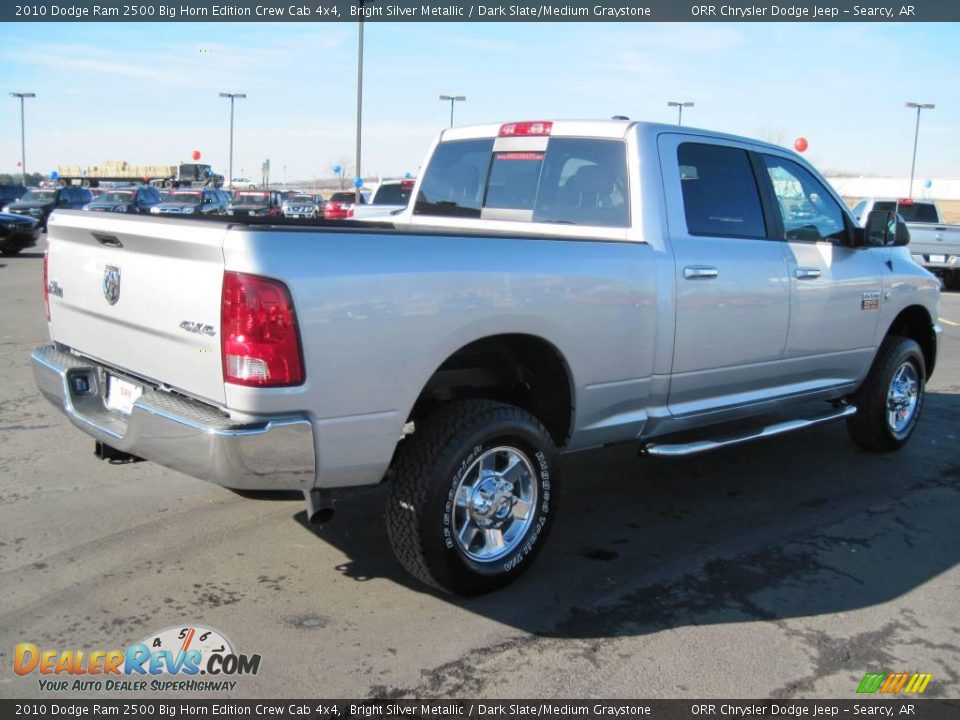 2010 Dodge Ram 2500 Big Horn Edition Crew Cab 4x4 Bright Silver Metallic / Dark Slate/Medium Graystone Photo #8